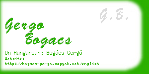 gergo bogacs business card
